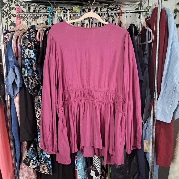 NWT TORRID Rayon Slub Smocked Waist Detail Top 4X 🩷 - Picture 3 of 7